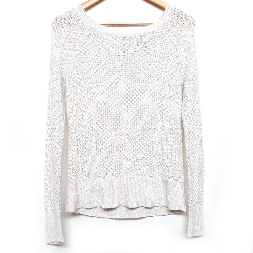 AMERICAN EAGLE Light Weight Knit Cream Sweater